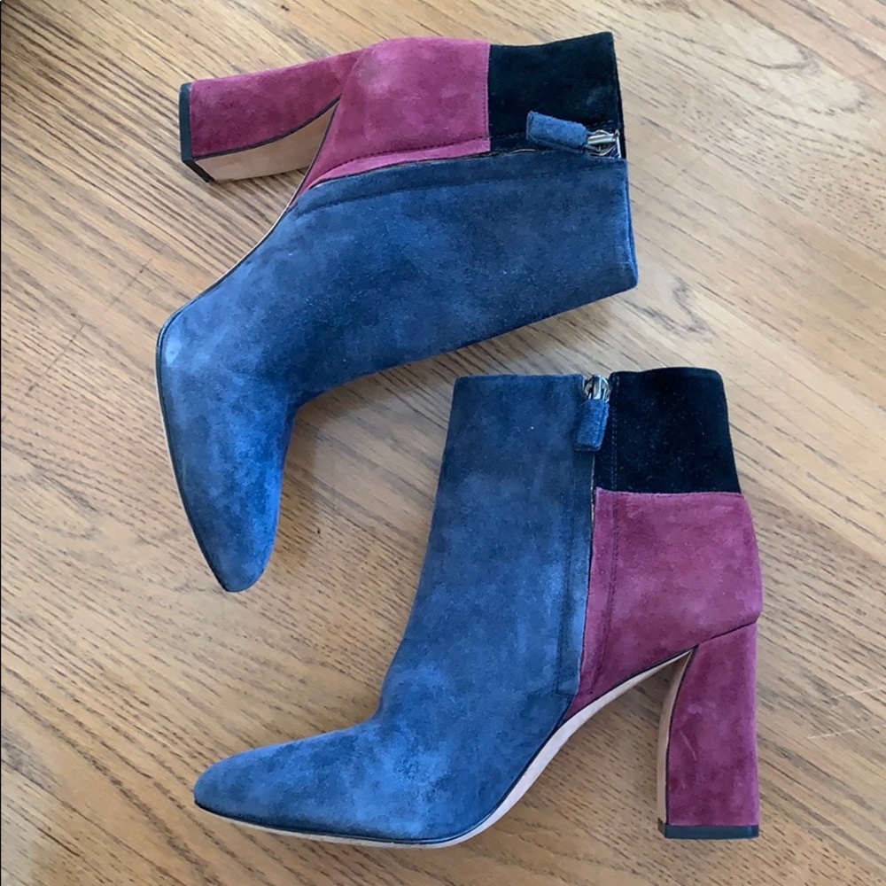 Suede Patchwork Ankle Boots - image 2